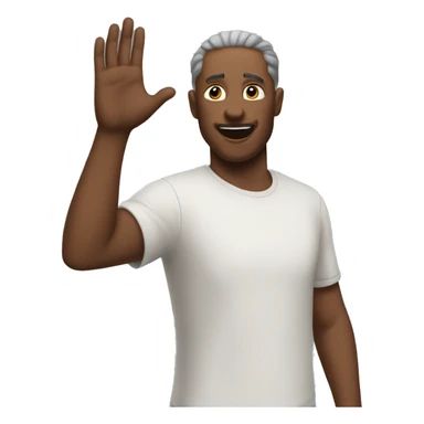 The man surrenders with his hands up sticker