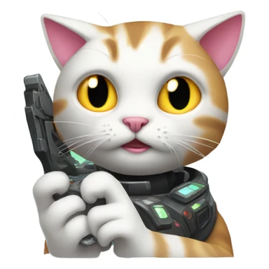 Cat Gaming galaxical sticker