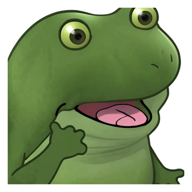 Tongue out hands opening  sticker