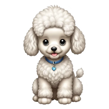 French poodle sticker