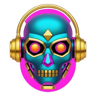  Cyberpunk style expensive neon colors and 14k gold pattern print sticker