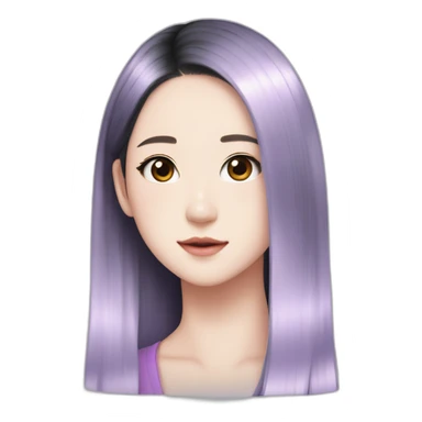 Jisoo from blackpink with black hair sticker