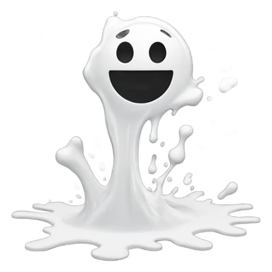 white paint splash sticker