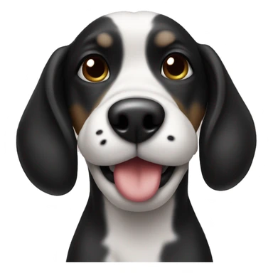 Dog blowing kisses black sticker