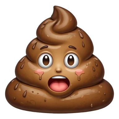 a poop crying sticker