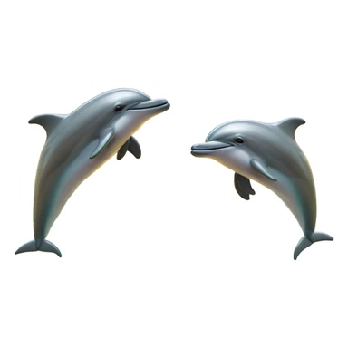 dolphins jumping from ocean with rainbow behind them sticker