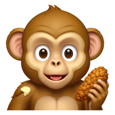 make a monkey eating kfc sticker