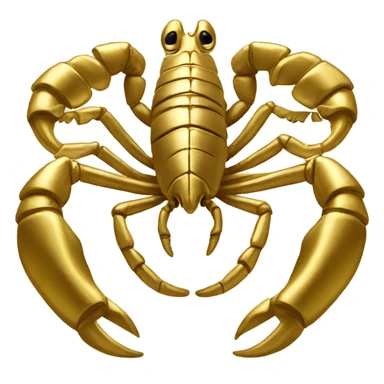 an Egyptian scorpion made of gold sticker