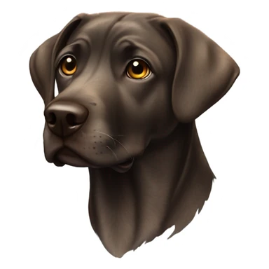 Brindle young lab dog head sticker