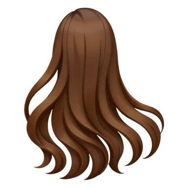 back view of long brown hair sticker