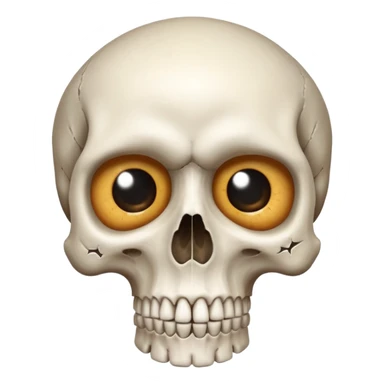 Skull with big stars in the eyes covering the eye section  sticker