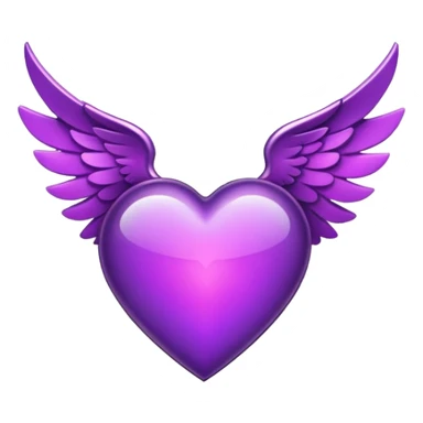 Purple heart flying sticker