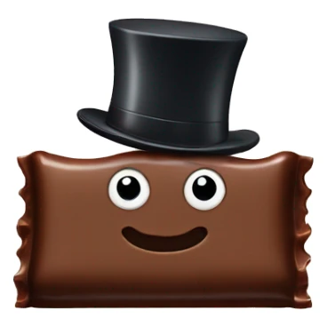 chocolatebar with top hat sticker