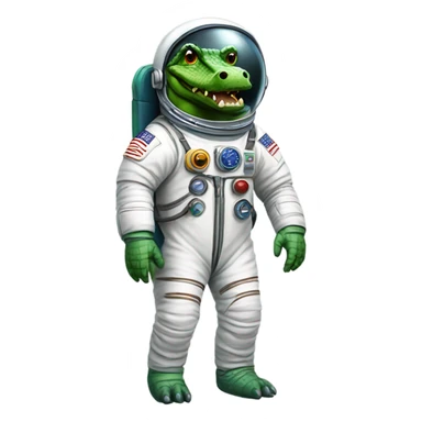Alligator astronaut sticker
