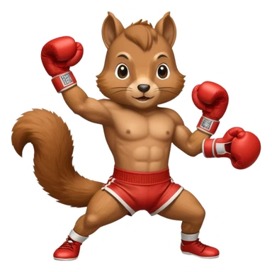 Squirrel kick boxing  sticker