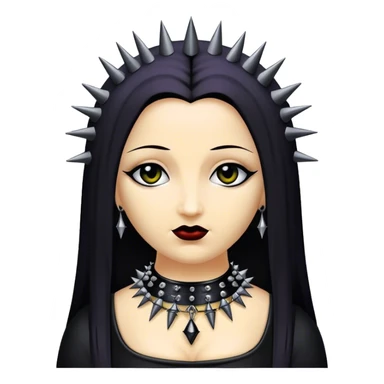 goth monalisa with spiked collar sticker