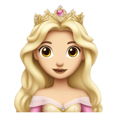 Princess Aurora with black hair sticker