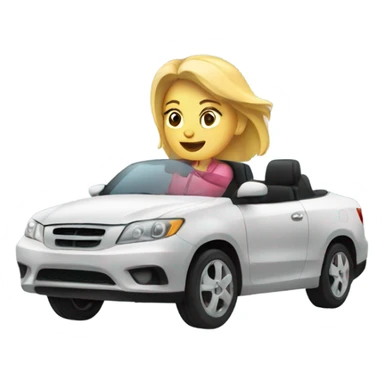 Woman driving sticker