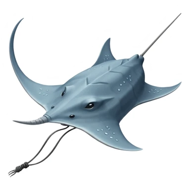 Stingray – Flat ray with long whip tail sticker