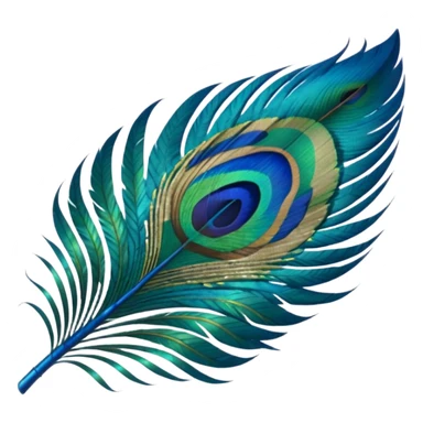 Emoji of peacock feather sticker