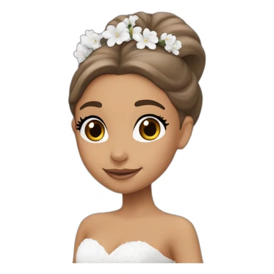 Ariana grande en robe de mariage  sticker