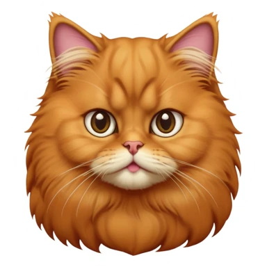 cinematic-adorable-big-eyed-fluffy-solid ginger-persian-cat-portrait-emoji,-head-tilted-playfully-with-a-sweet-expression,-fluffy-solid ginger-fur,-simplified-yet-irresistibly-cute-features-with-large,-expr sticker