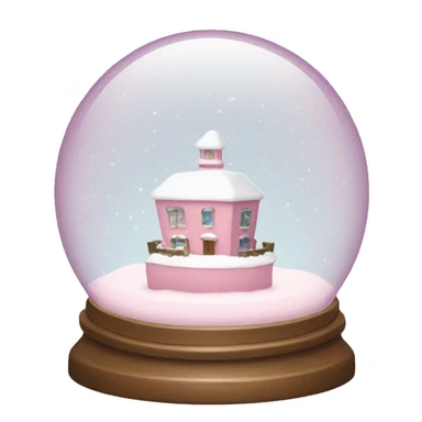 Light Pink snow globe sticker