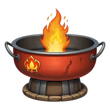 can you make a really medieval looking spiritual metal fire basin with a big fire coming out of the top sticker