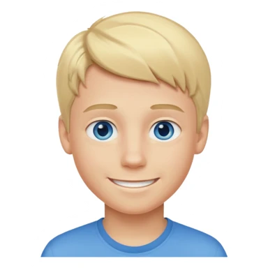 Hazme un chico rubio con ojos azules pero como adolecente sticker