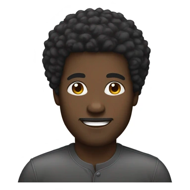 black man with afro hairs sticker