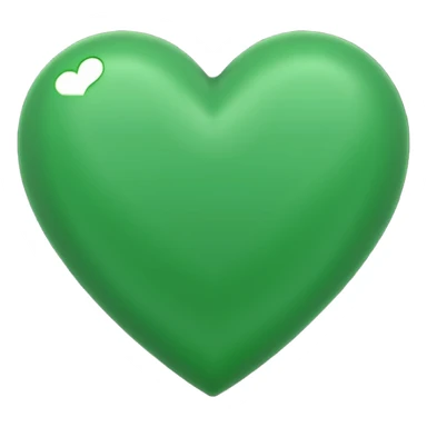 green heart darkish 1 no extra hearts no hole sticker