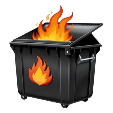 Flaming dumpster fire with the words "Indian bureaucracy" on the dumpster. No typo. sticker