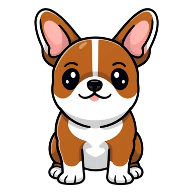 Frenchie brown sticker