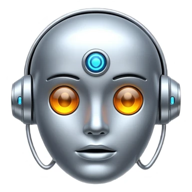 Create an emoji in which it is representing AI sticker