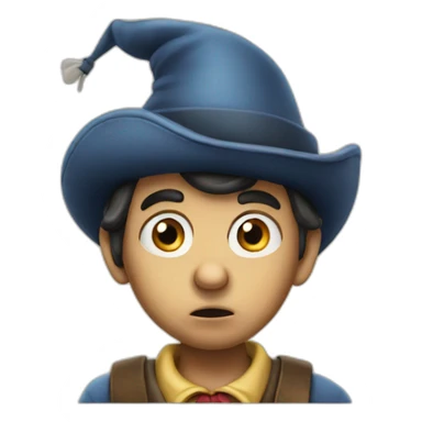 Pinnochio confused sticker