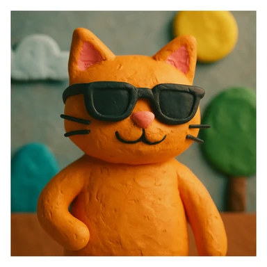 cat wearing sunglasses sticker