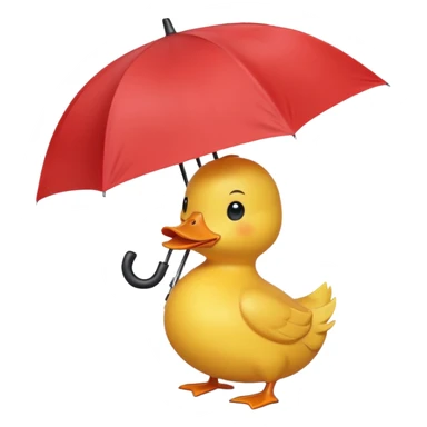 duck with umbrella sticker