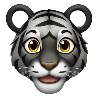 Black tiger with Disney ears sticker