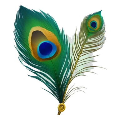 Peacock feather and lord Krishna sticker