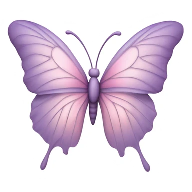 A delicate butterfly with pastel pink and lilac wings resting on a soft satin ribbon. sticker
