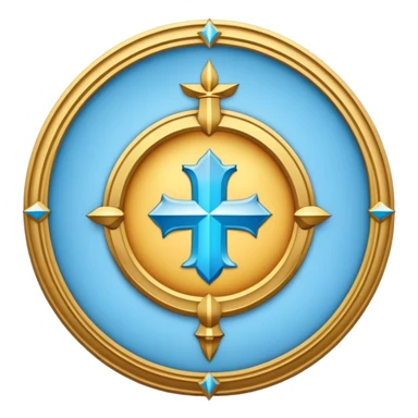 Apostle's emblem with a touch of light blue sticker