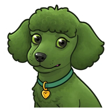 ￼An angelic poodle  sticker