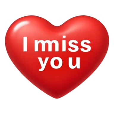 Heart that says I miss you  sticker