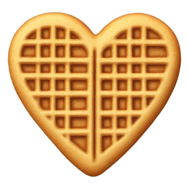 Beige heart waffle sticker