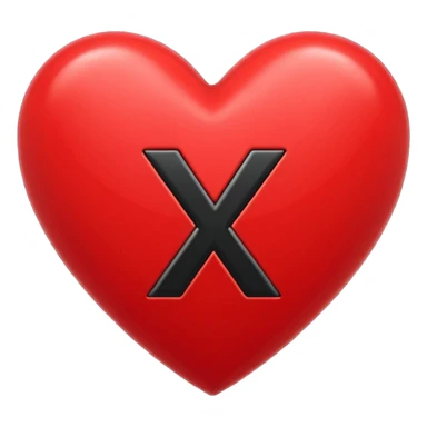 Corazón con la letra X sticker