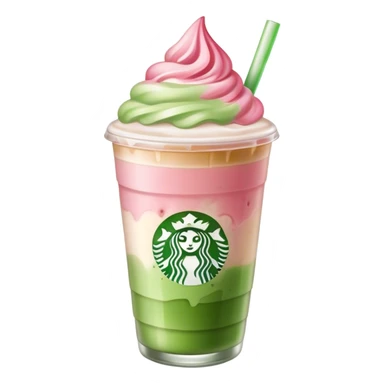 Ice latte strawberry Matcha  sticker