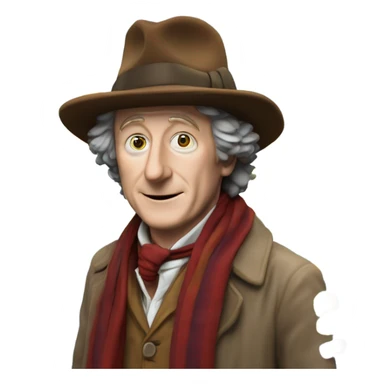 4th doctor eating jelly babies sticker