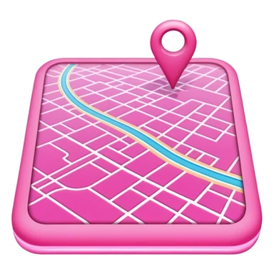 pink big gps map lines sticker