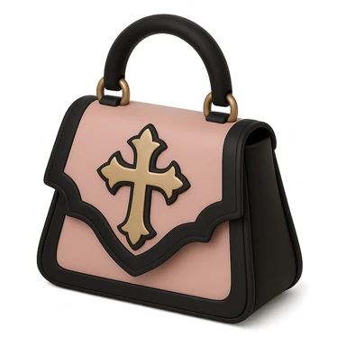 pink and black gothic purse sticker