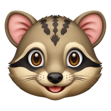 civet show yummy face sticker